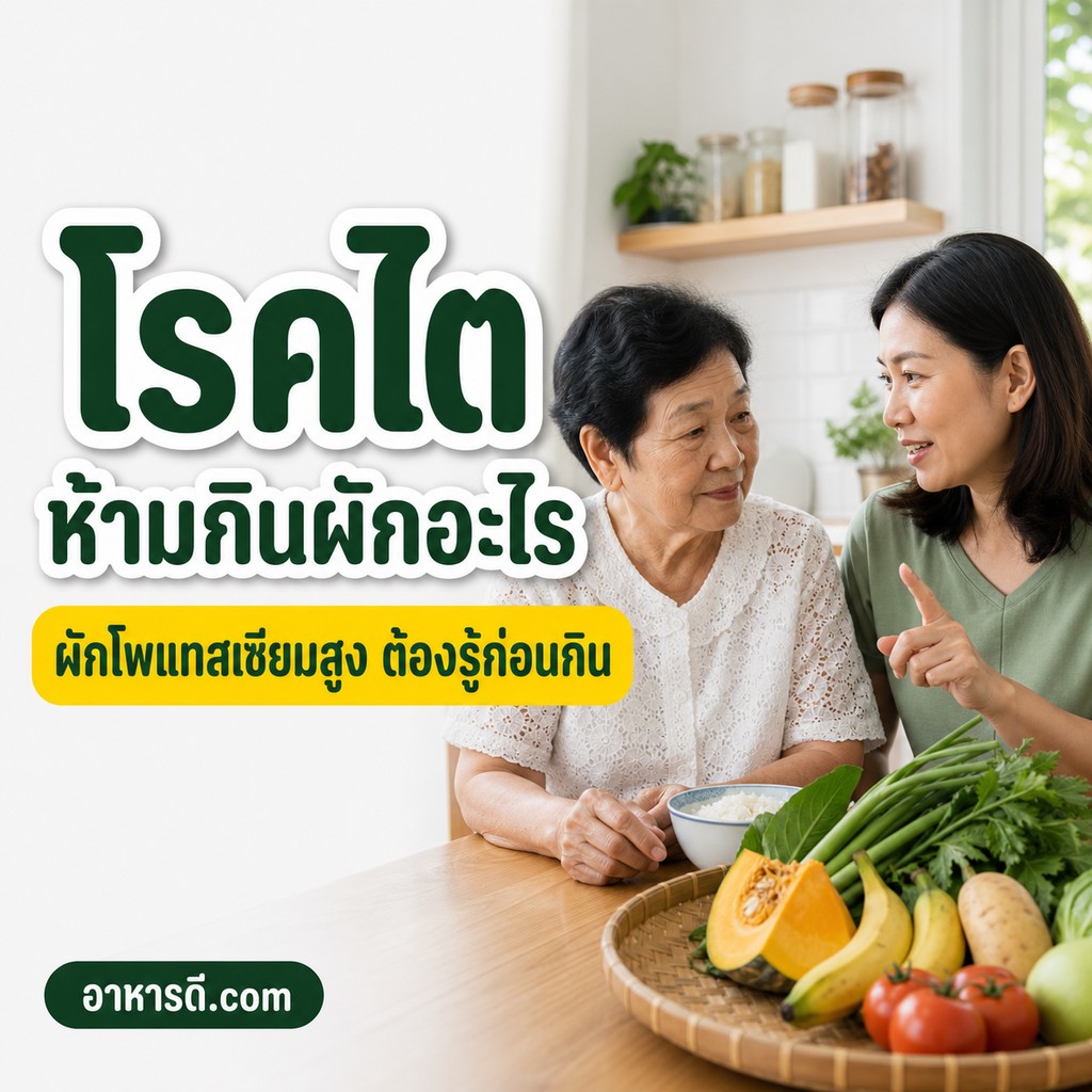 โรคไตห้ามกินผักอะไรบ้าง ผักโพแทสเซียมสูงที่ต้องระวัง
