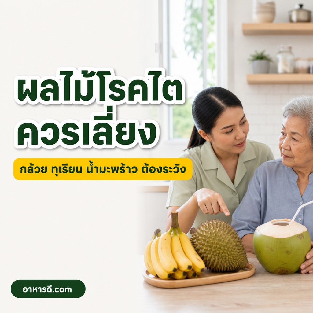ผลไม้ที่ผู้ป่วยโรคไตควรเลี่ยง โดยเฉพาะกล้วย ทุเรียน น้ำมะพร้าว
