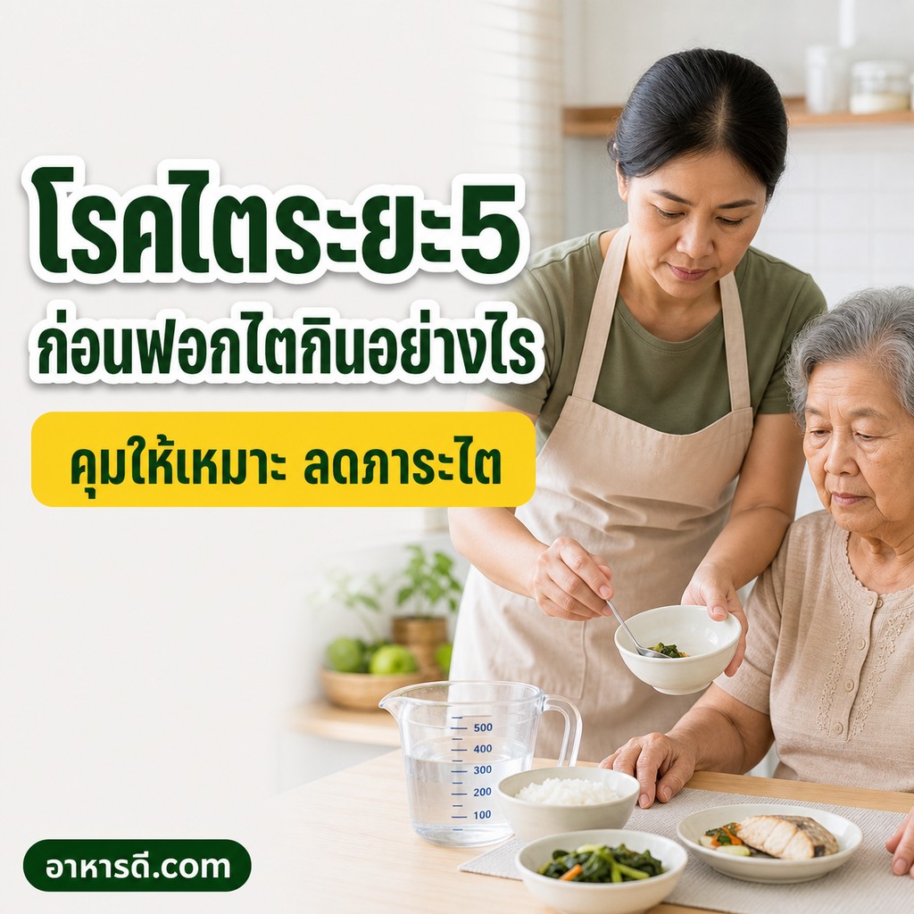 โรคไตระยะ 5 กินอะไรได้บ้าง ก่อนฟอกไตต้องระวังอะไร