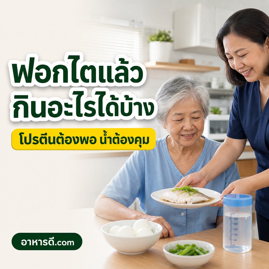 ฟอกไตแล้วกินอะไรได้บ้าง โปรตีน น้ำ ผักผลไม้ ต้องคุมอย่างไร