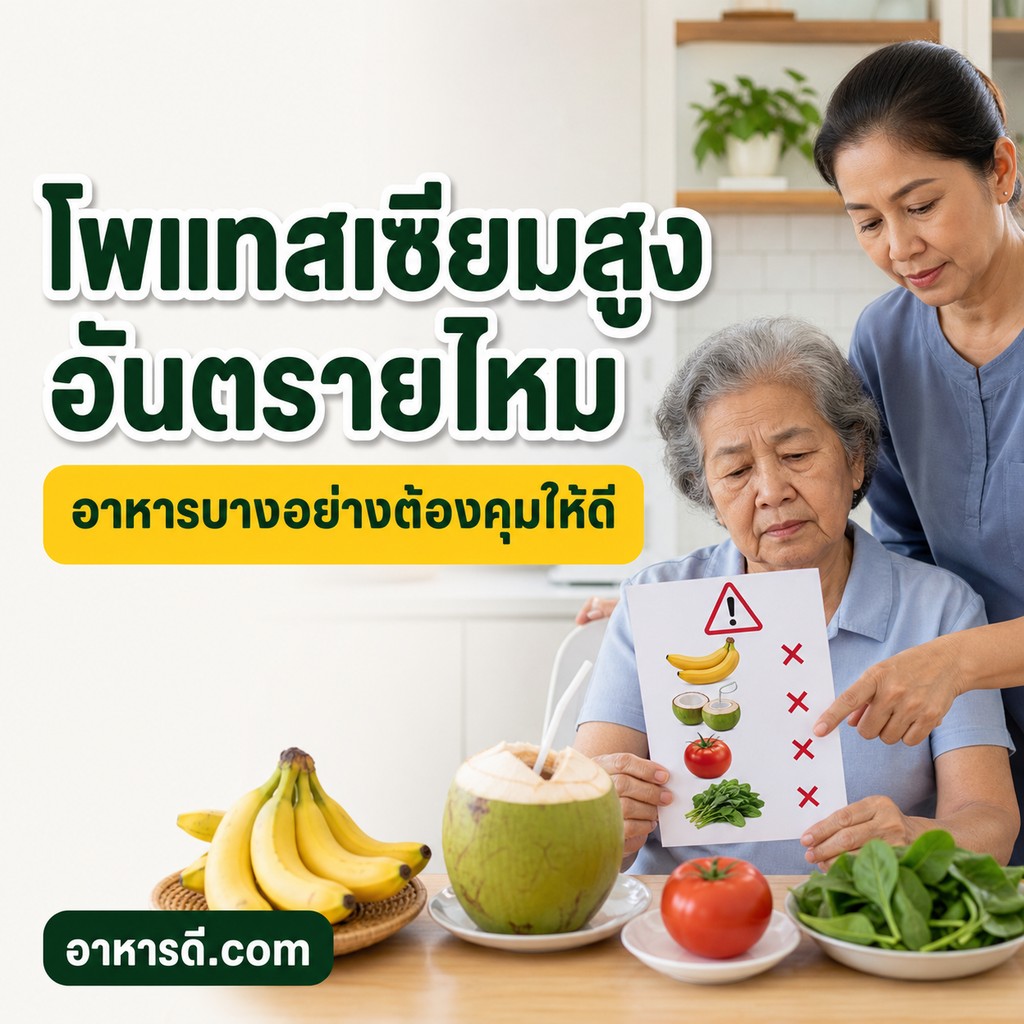 โพแทสเซียมสูงในผู้ป่วยโรคไต อันตรายไหม อาหารไหนต้องระวัง