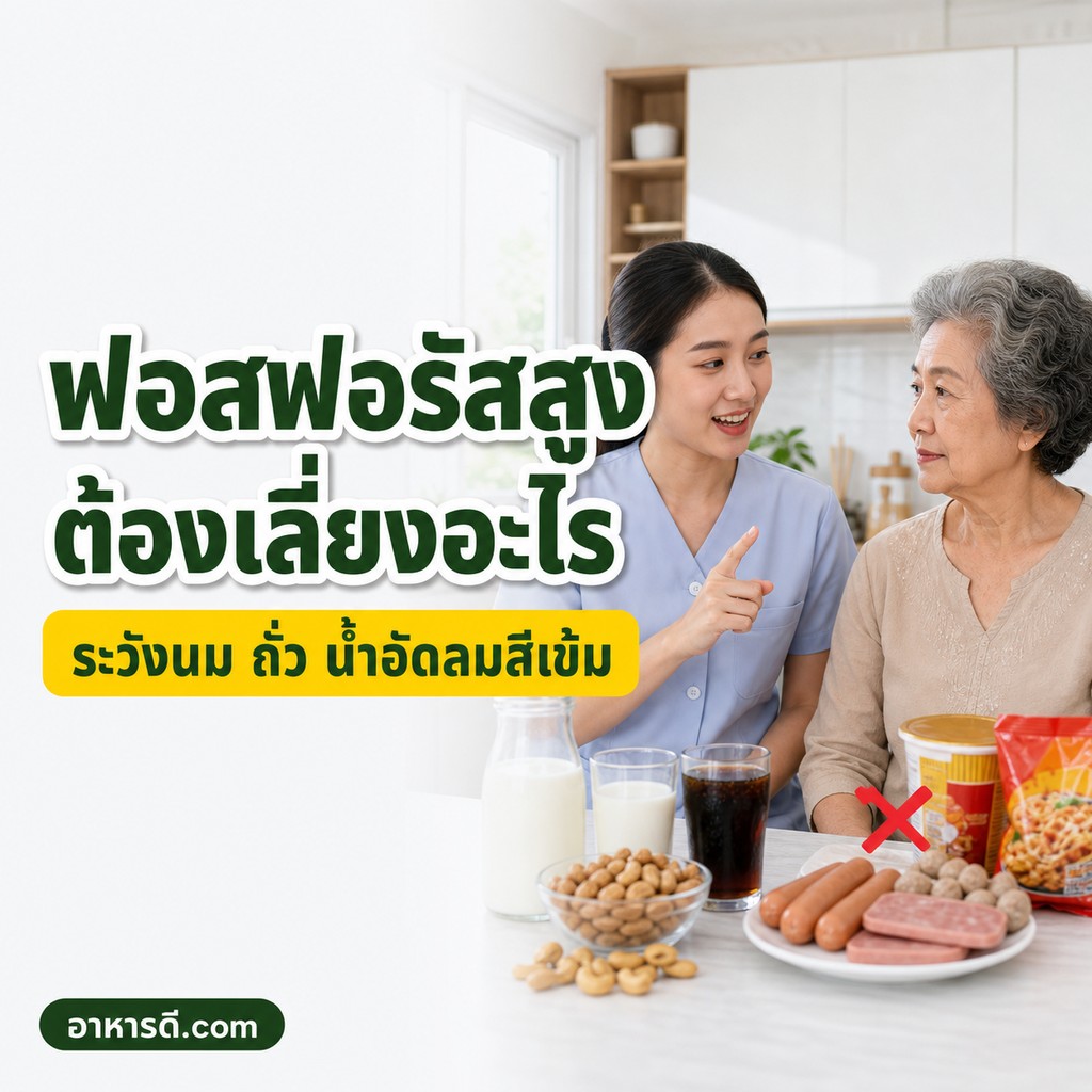 ฟอสฟอรัสสูงในโรคไต ต้องเลี่ยงอาหารอะไรบ้าง