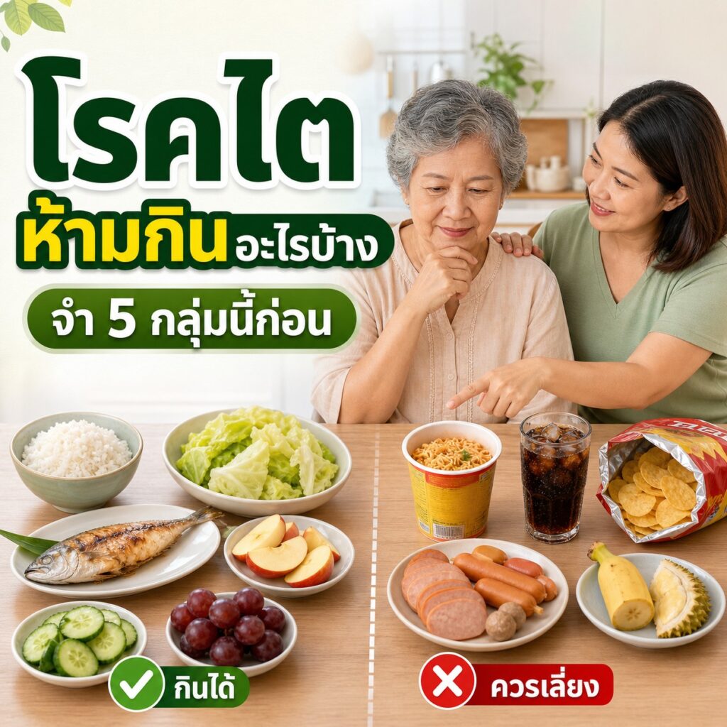 โรคไตห้ามกินอะไรบ้าง รวมอาหารที่ควรเลี่ยงทุกระยะ